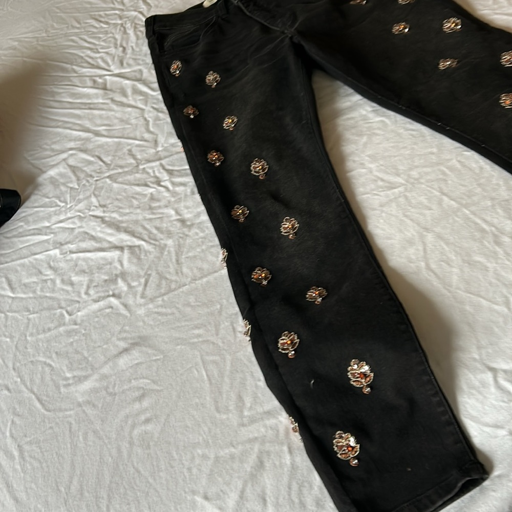 Pilcro Black Skinny Jeans with Embellishments - Picture 4 of 9